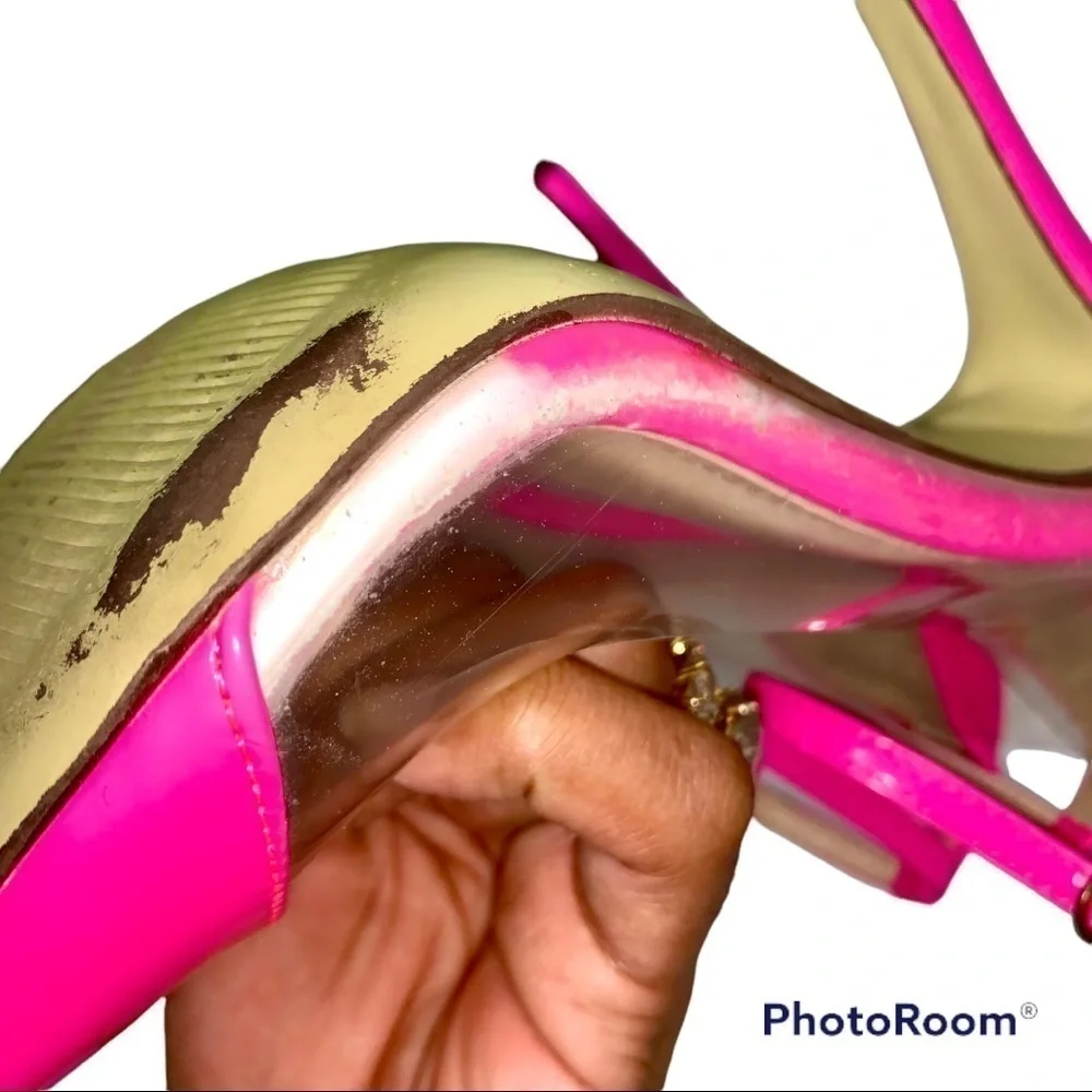 Liliana Barbie Pink Clear Pumps Size 7.5 - Picture 4 of 4